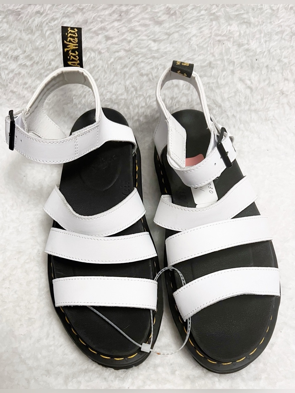 Doc Marten’s NWT White Blaire Leather Chunky Platform Sandals Women’s Size 11 - Picture 11 of 15